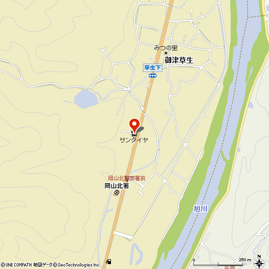 サンタイヤサービスショップ付近の地図